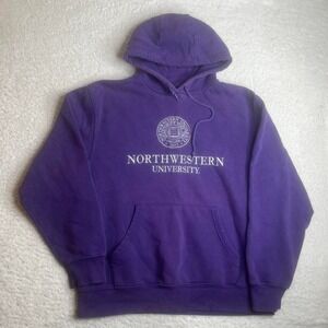 Vintage Northwestern Univeristy men's purple Jansport hoodie collegiate L